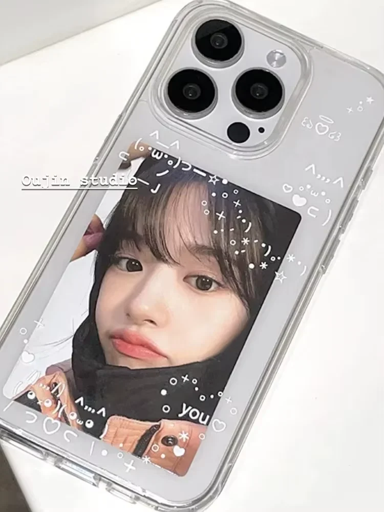 รูปสินค้า เคสใสลายเส้นน่ารักสไตล์เกาหลี สำหรับ iPhone ทุกรุ่น