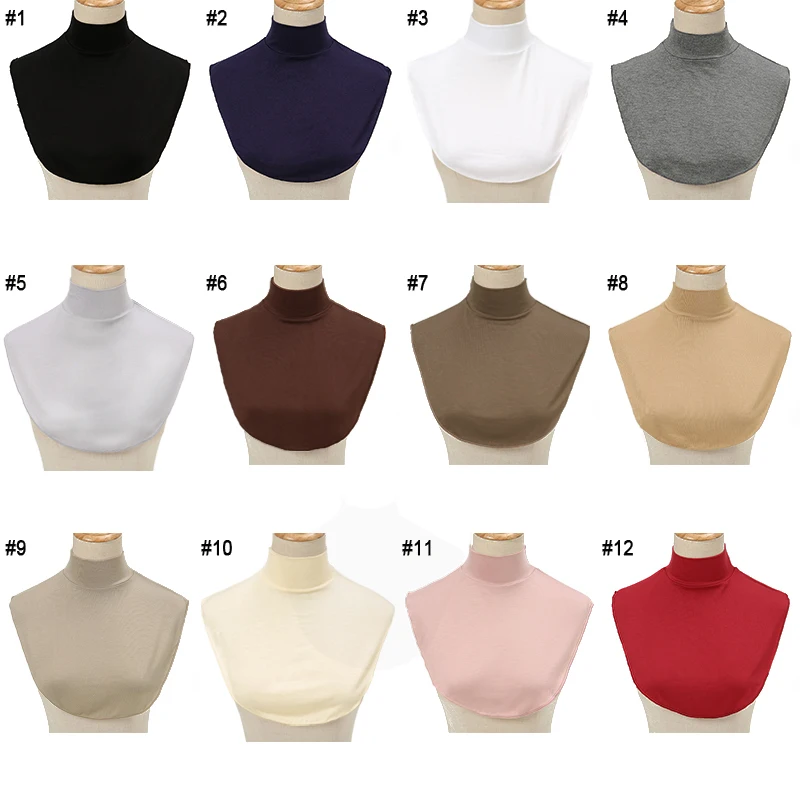 Fake Collar Detachable Collar Shawl Soft Cotton Modal Fake Collar Neck Cover Ramadan Hijab Cover Headwrap Full Fake Collar High Collars Turtleneck Scarves