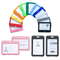 2pcs/set Double-sided Badge Holder Pass Work Card Cover ID Tag Working Permit Case for Staff Workers ID Credit Card Protector 1