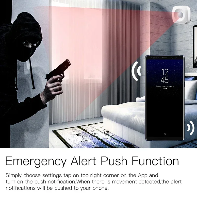 Tuya Remote Smart Human Body Control Alarm Movement Sensor Smart WiFi PIR Motion Sensor Human Detector Life App System