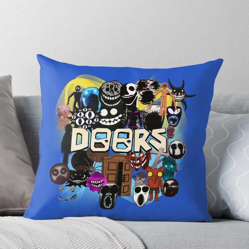 

Doors All the Entities New Doors Game Update Throw Pillow Christmas Pillows Pillow Cases Pillow Case