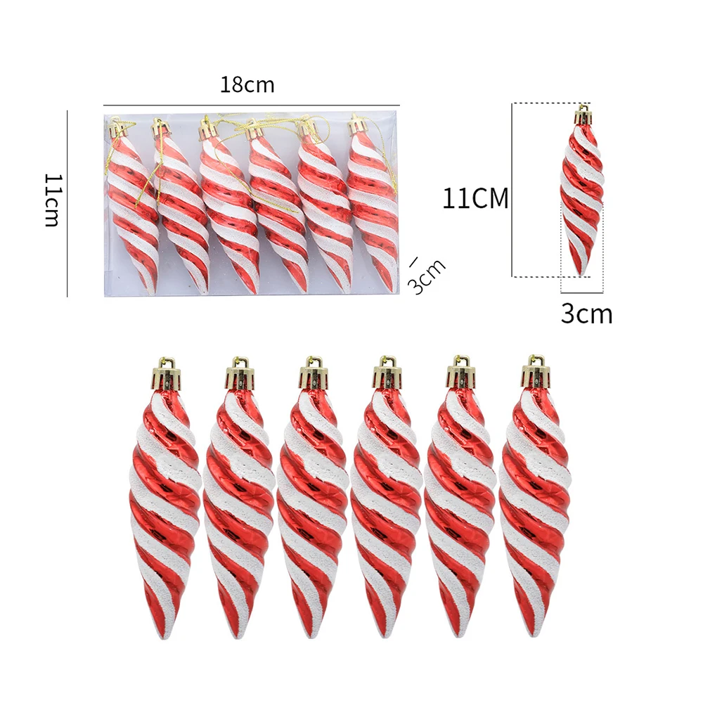thumbnail image 1 of Adornos de dulces para el árbol de Navidad, bastones de caramelo rojos y dorados, piñas, decoración navideña para el hogar 2025, adorno para árbol de Navidad, 1 of 5