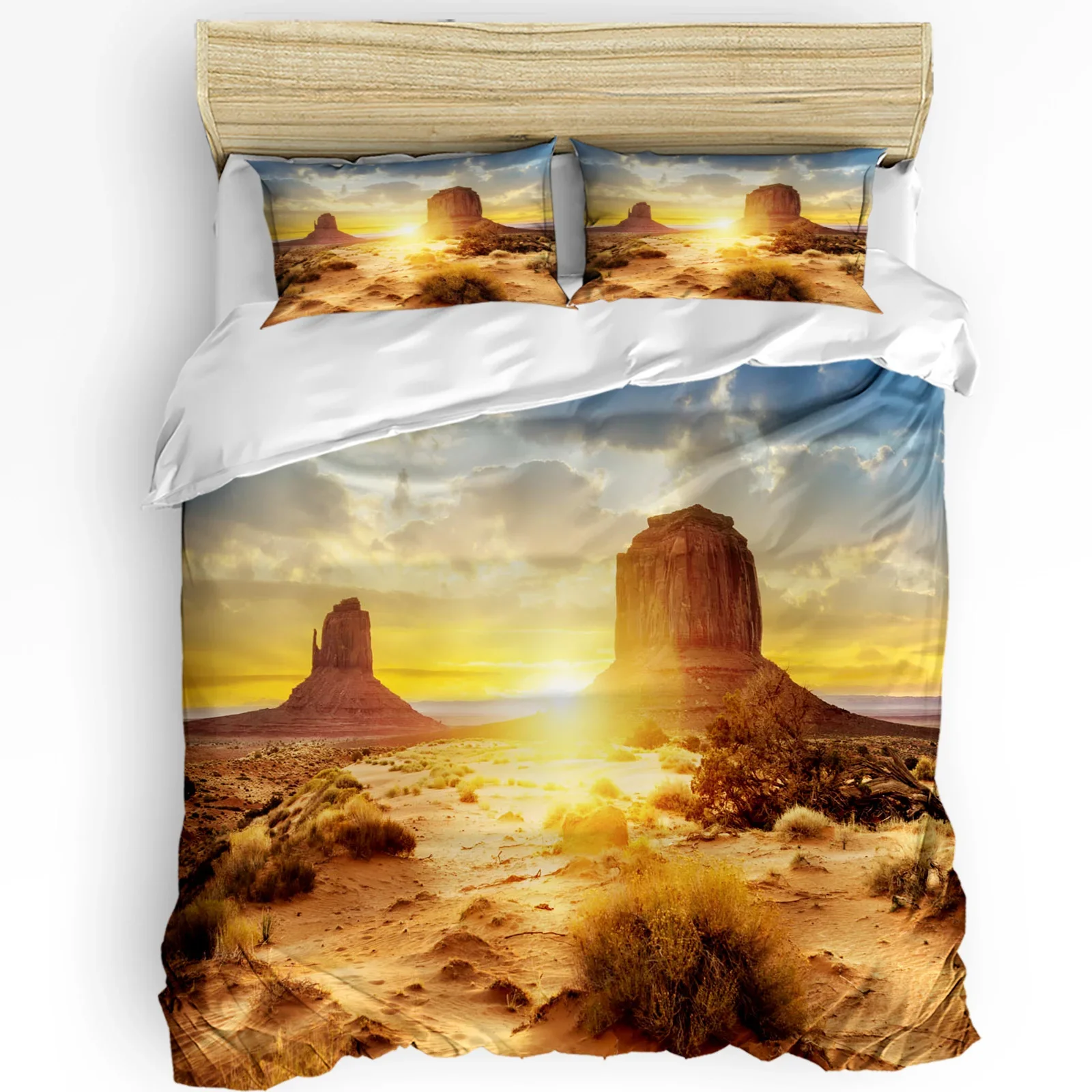 

Desert Scenery Printed Comfort Duvet Cover Pillow Case Home Textile Quilt Cover Boy Kid Teen Girl Luxury 3pcs Bedding Set