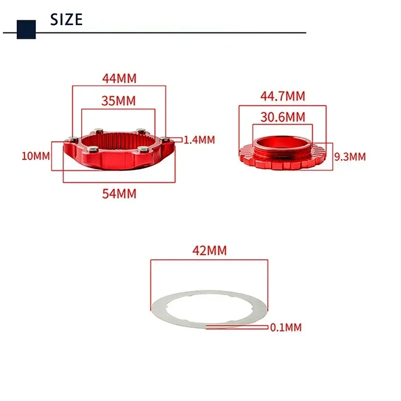 Centerlock Lockring Adapter Bicycle Center Lock Disc Rotor Lock Cover Ring Conve