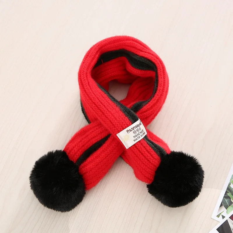 1-8 Years Children Scarf Autumn Winter Toddler Boys Girls Cross Knitting Wool Scarves Baby Wild Warm Scarfs KF661