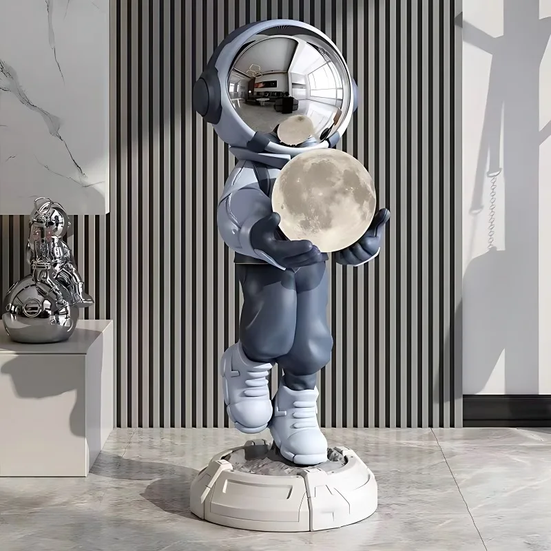 Astronaut Spaceman Floor Holding Lamp Ornaments, Light, Luxury, High-end Decoration, Luminous, Bluetooth Speaker, Living Room 5
