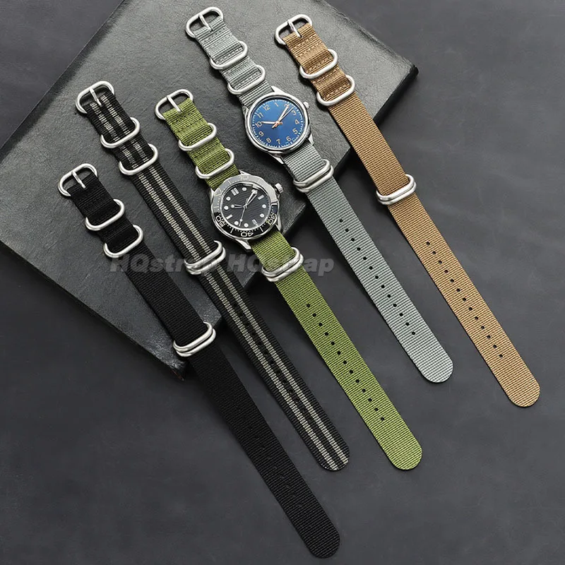 Stylish Woven Nylon Fabric Watch Band - Casual Sport Wristband Replacement Strap