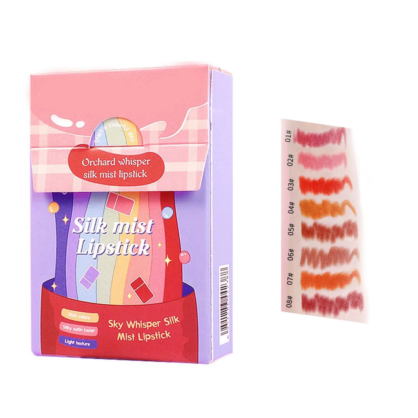 

8 Piece Small Colorful Candys Lip Gloss Set Portable Waterproof Lips Makeup For Travel Party Daily