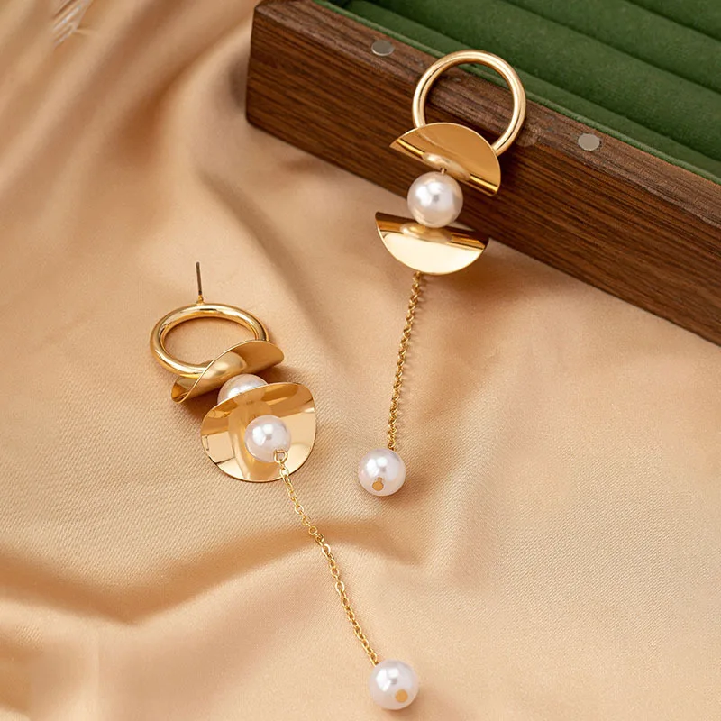 Imitation Pearls Long Tassel Earrings for Women Simple Fashion Ear Jewelry Accessories Hot Sale Party Gift