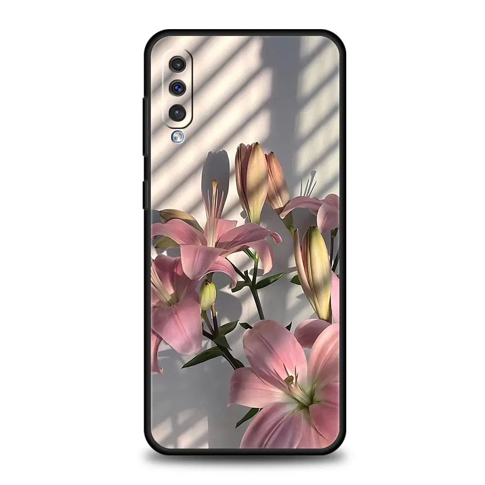 Realistic Lily Flower Print Phone Case Cover