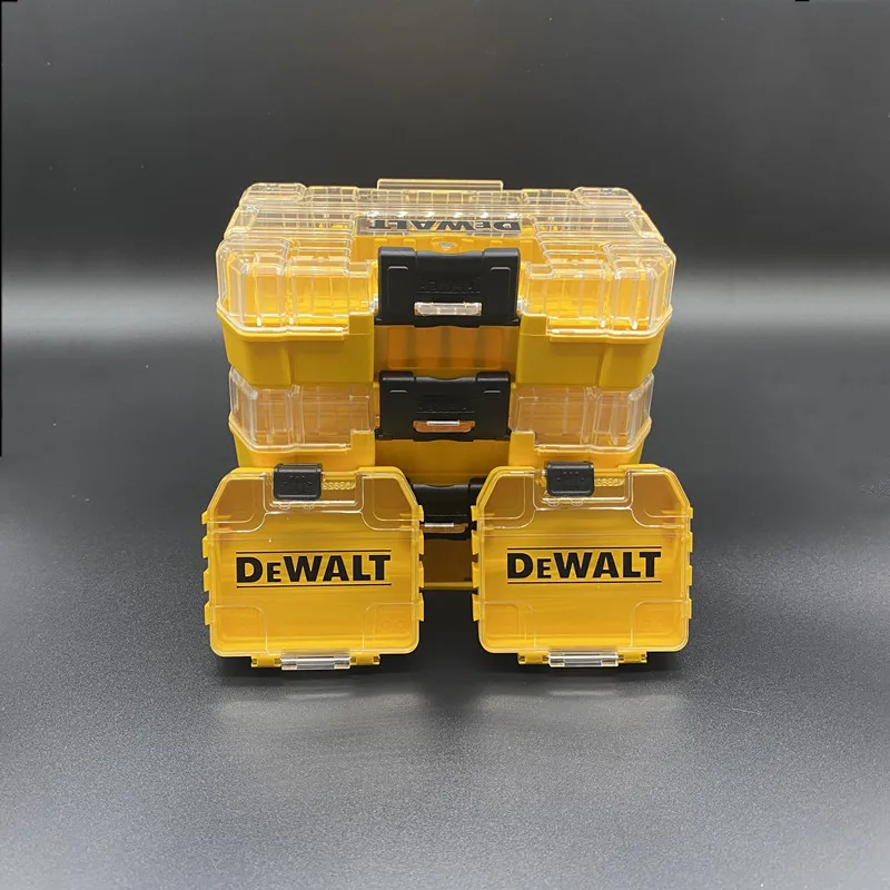 Tool Storage Box DEWALT Drill Bits Accessories Storage Case Screw Nut Drills Transparent Small Medium Large Size