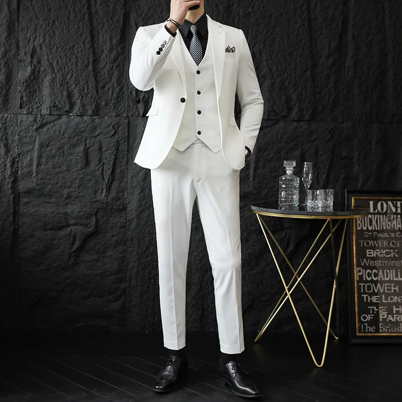 6878 Slim fit business casual three piece suit