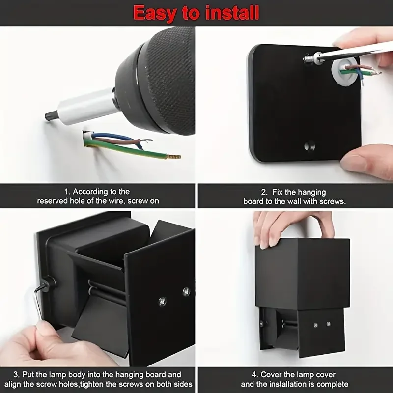 6W 12W 방수 AC85-265V 표면 실장 LED 벽 조명 현대 북유럽 조명기구 실내 벽 램프 거실 현관 실외