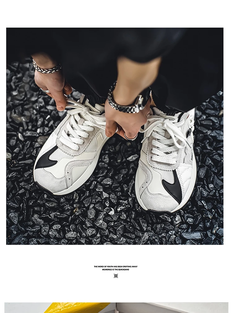 Fashion Designer Men Shoes Dissolve Thick Shoes Casual Sneakers Men Platform Trend Chunky Sneakers Walking Shoes
