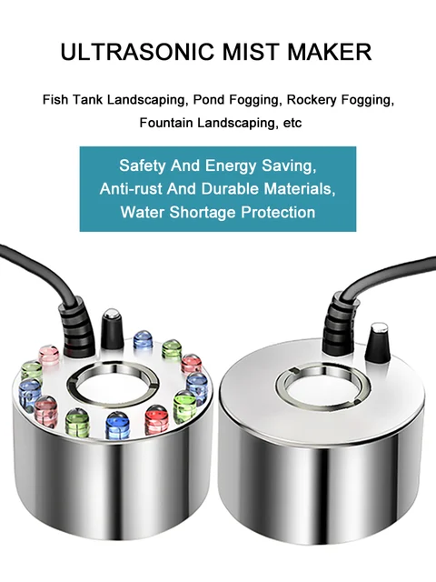 Nebulizzatore A Ultrasuoni Con LED - Generatore Di Nebbia Per Fontane, Stagni E Umidificazione - Foto 11