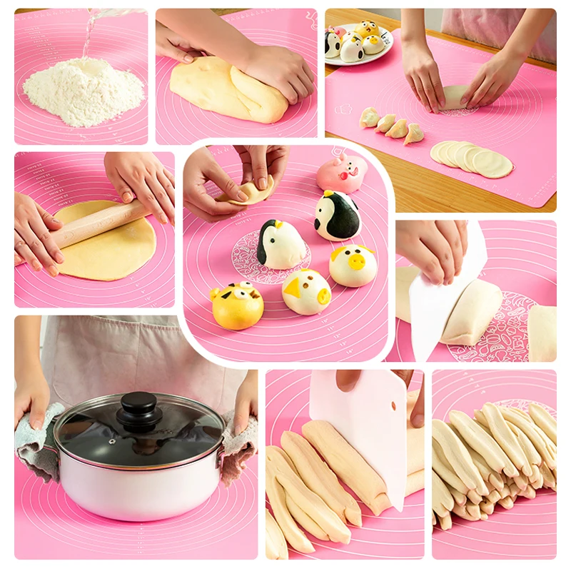 70*70cm Silicone Baking Mats Pizza Dough Mat Cookie Cake Baking Mat Non-stick Rolling Mats Pastry Accessories Bakeware Table