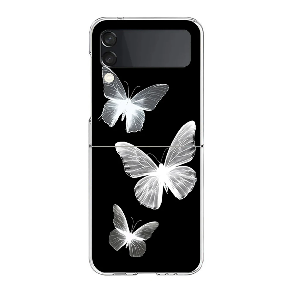 Gothic Style Black Lip Folding Phone Case with Clear Hard PC Bumper