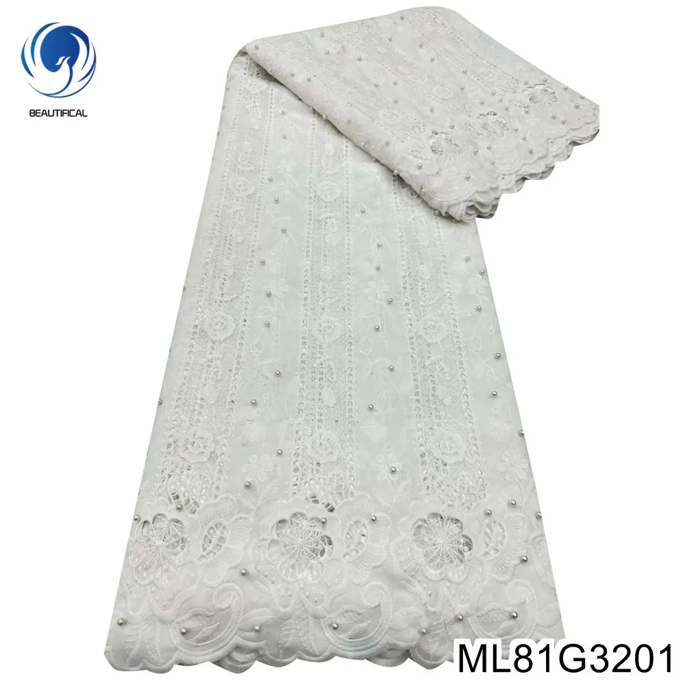 

Water Soluble Cord Lace Fabric, Simple Elegant Series, Women's Wear Dress, Nigerian Guipure, French Heavy Decorated, ML81G32