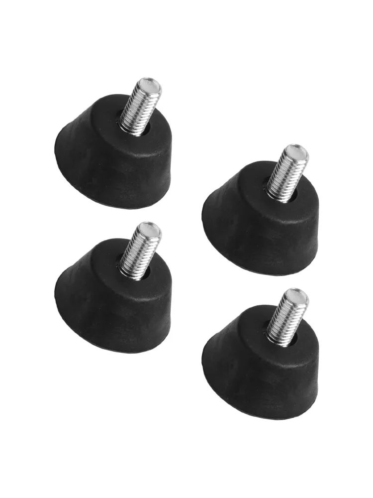 4pcs M8 Adjustable Lathe Feet Anti-Slip Rubber Feet Shock Absorbing Pads Lathe Leg Rubber Foot Mat For Woodworking Lathes