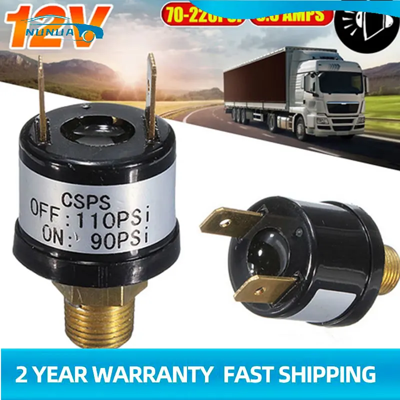 12V 3.5A Horn Compressor Air Pressure 90-110PSI 120-150PSI 170-200PSISwitch Automobile Air Pump Storage Tank Pressure Switch