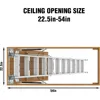 Aluminum Attic Ladder - Lightweight and Portable, 375-pound Capacity Convenient Access to Your Attic Fits 7'8"-10'3" Ceiling 3