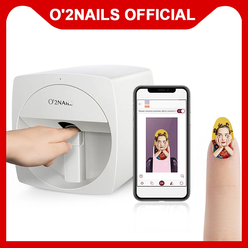 デザイン Free Shipping O2 Mobile Nail Printer Images Color Printing Advance Nails Printer 3d Nail