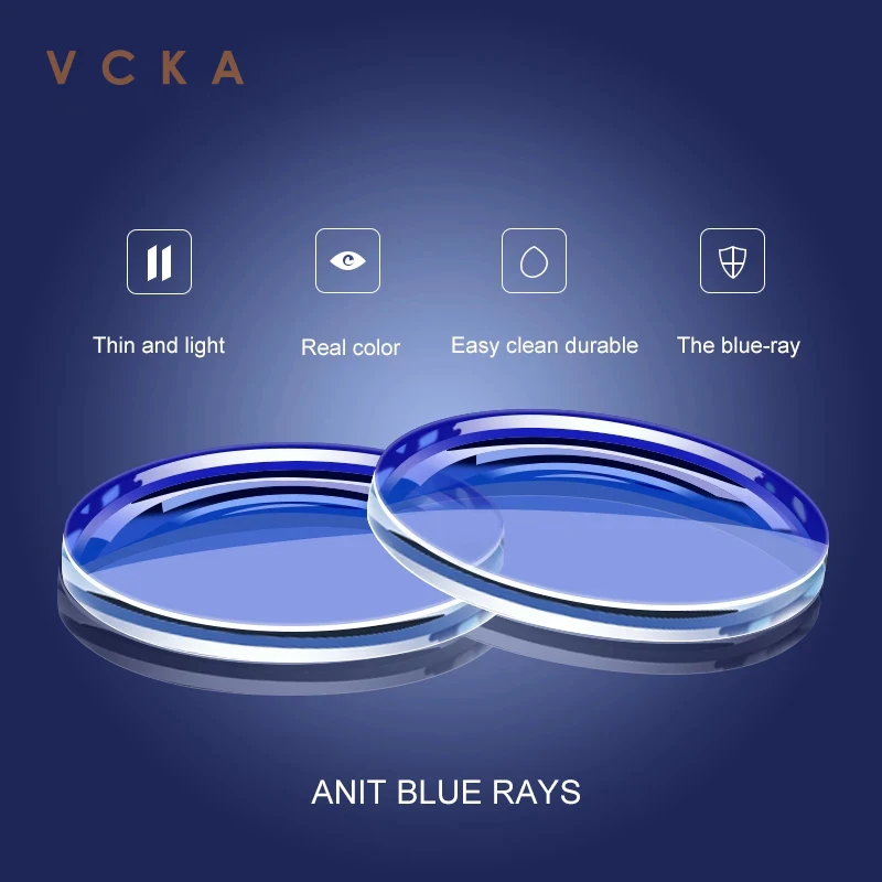 Anti Blue Blocking 1.56 1.61 1.67 Prescription CR-39 Resin Aspheric Lenses Myopia Hyperopia Presbyopia