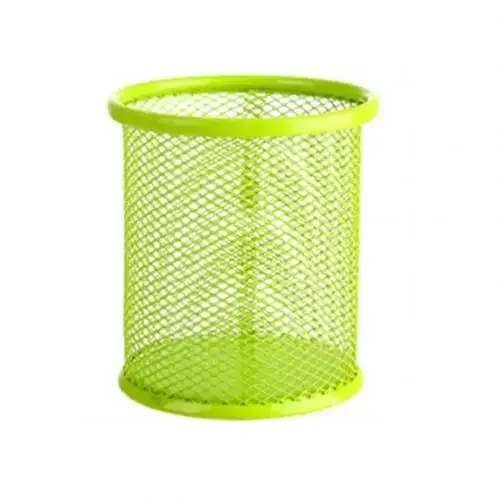 Single Metal Mesh Pencil Holder - Durable Square Pen Pot