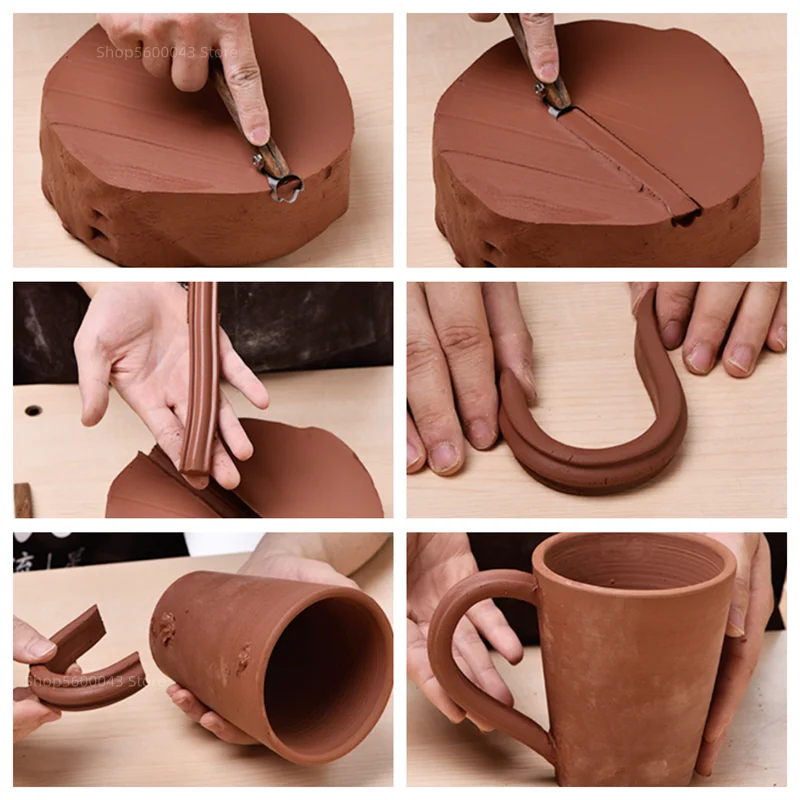 Pottery Cup Handle Shape Tool Ceramic Tea Cup Water Utensil Handle Handmade DIY Sculpture Scraper Polymer Clay Tools