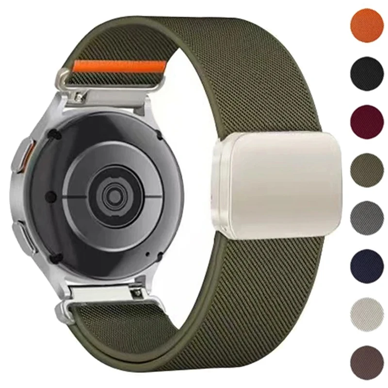 Magnetic Nylon Braided Watch Band, 20/22mm, Universal Fit Strap