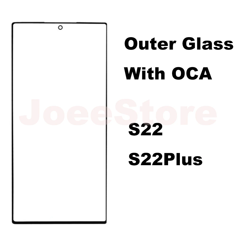 10 шт. передняя наружная стеклянная линза с клеевой пленкой OCA для Samsung Galaxy S23 S22 S21 Plus S20 FE S10Lite ЖК-экран стеклянная сенсорная панель