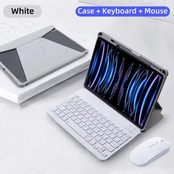 Magnetic Keyboard Case with Transparent Cover & Mouse - iPad Air4 5 10.9 (Grey 2)
