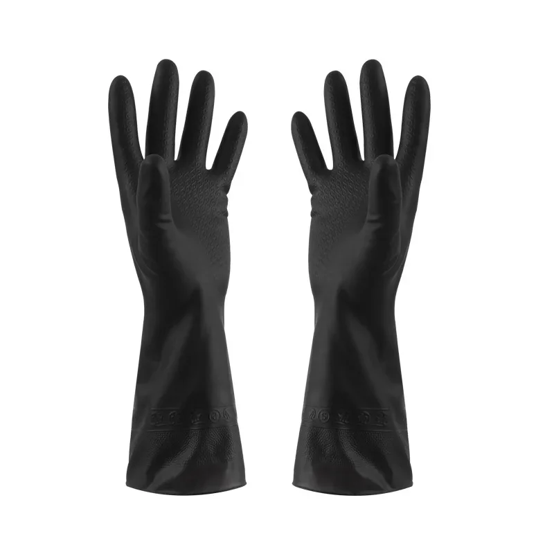 Household Gloves Practical Durable Cleaning All Black Long Gloves Anti-Slip Water Dust Stop Kitchen Home Tools Supplies