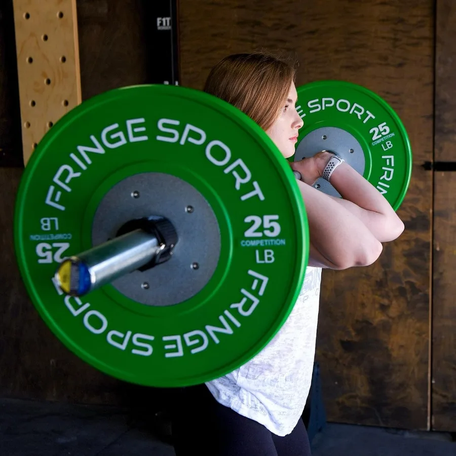 Color Competition Bumper Plate Pairs in Pounds for Olympic Weightlifting/Steel Hub Disc