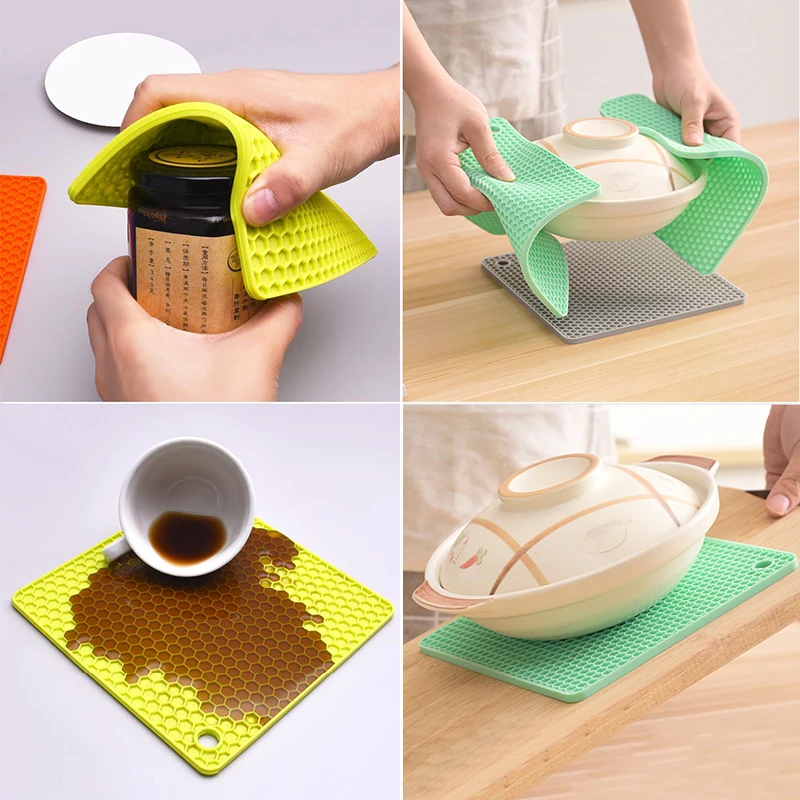 25 Stile Silikonmatte 230 °C hitzebeständig Esstisch Tischset rutschfest Topflappen Tassenuntersetzer Küchenzubehör TABL PAD_voghion.com