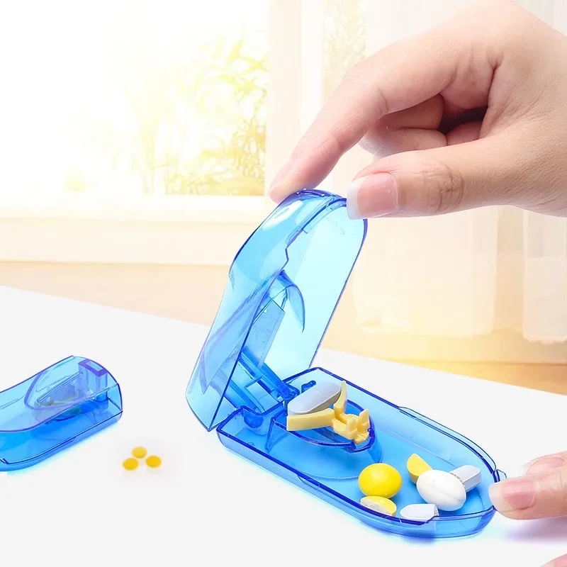 휴대용 약 절단기 용기 상자, 약 정제 절단 분배기, 보관 정리함 케이스, 약 절단 상자, 1PC