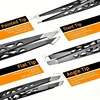 4-piece, professional premium stainless steel tweezers set precision eyebrow shaping removal tools 5