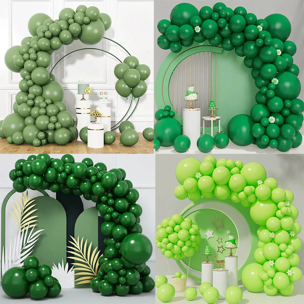 Green Balloons Garland Kit Difference Size Balloons for Bachelorette