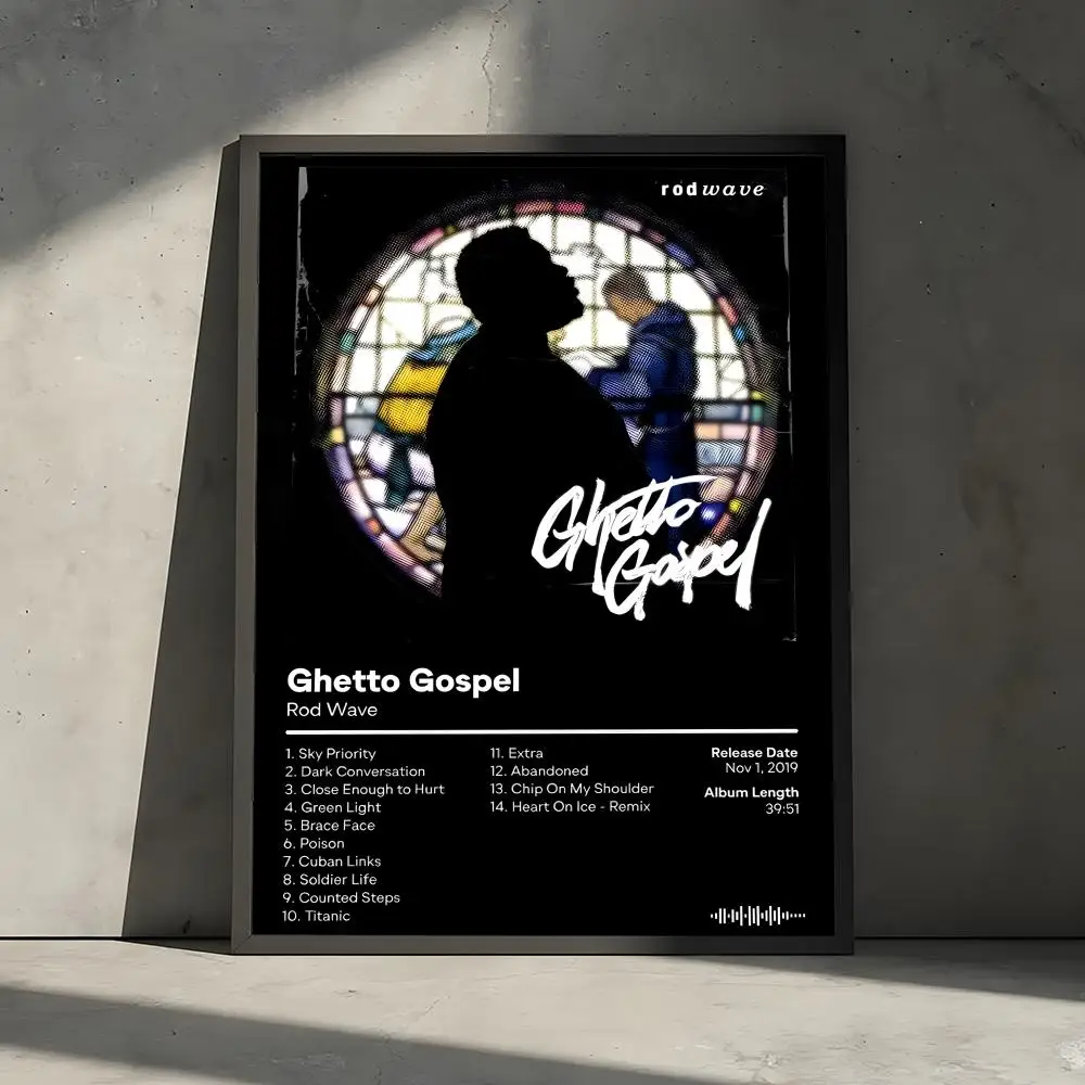 Rapper-Musik-Pop-Album R-Rod W-Wave Poster, dekorative Wandkunst-Aufkleber, Wandbild, Fotodruck für Zuhause, Wohnzimmer, Flur, Dekoration – Detail 17
