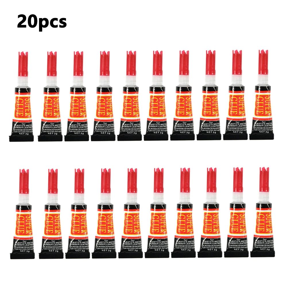 20pcs Liquid Super Glue Wood Rubber Metal Glass Cyanoacrylate Adhesive