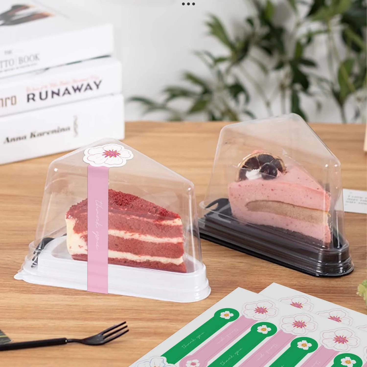 100pcs Thank You Stickers – 3x10cm Black Gold Foil Adhesive Labels for Cake Boxes, Gift... - SKU SSL900289 - UGI Packaging