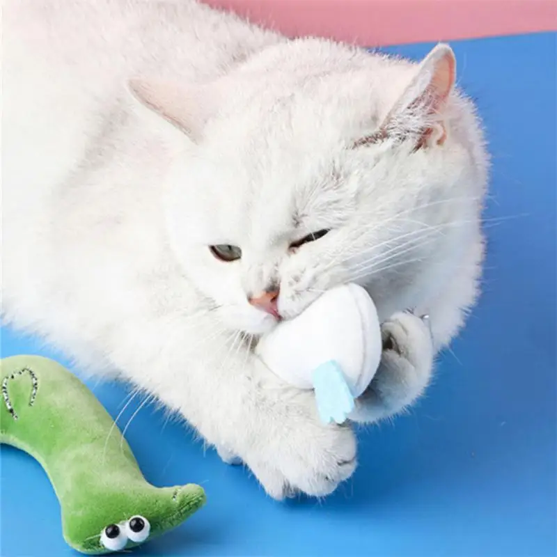 Catnip Toy Cats Products For Pets Cute Cat Toys For Kitten Teeth Grinding Cat Plush Thumb Pillow Pet Accessories Protect Mouth