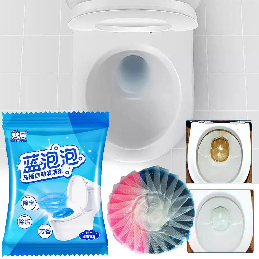 Automatic Toilet Bowl Cleaner Effervescent Tablet Fast Stain Cleaning Yellow Tools Toilet Dirt Remover Deodorant Urine U2I9