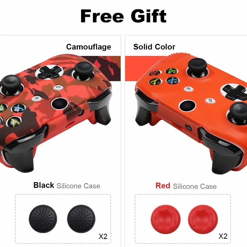 For Xbox One X/Slim Controller Gamepad Silicone Cover Rubber Skin