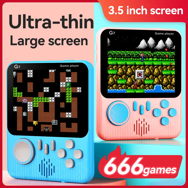 Console di gioco portatile con schermo da 3,5 pollici portatile Giocattoli 666 Giochi integrati Joystick classico retrò Console arcade per studenti nostalgici