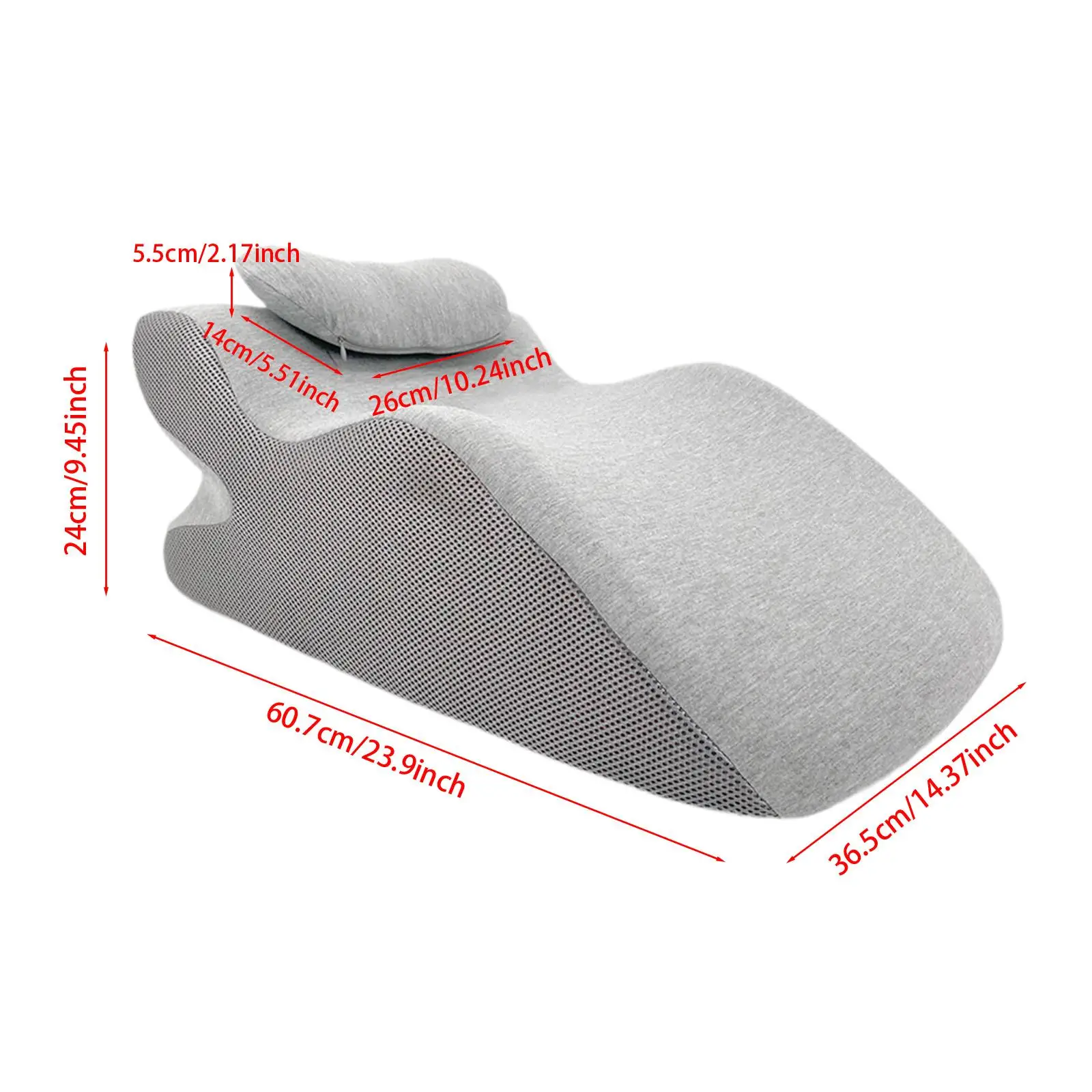 Face Down Pillow Prone Pillow Washable Cover Soft Ergonomic Support Pillow Wedge Pillow for Sleeping Relaxing Reading