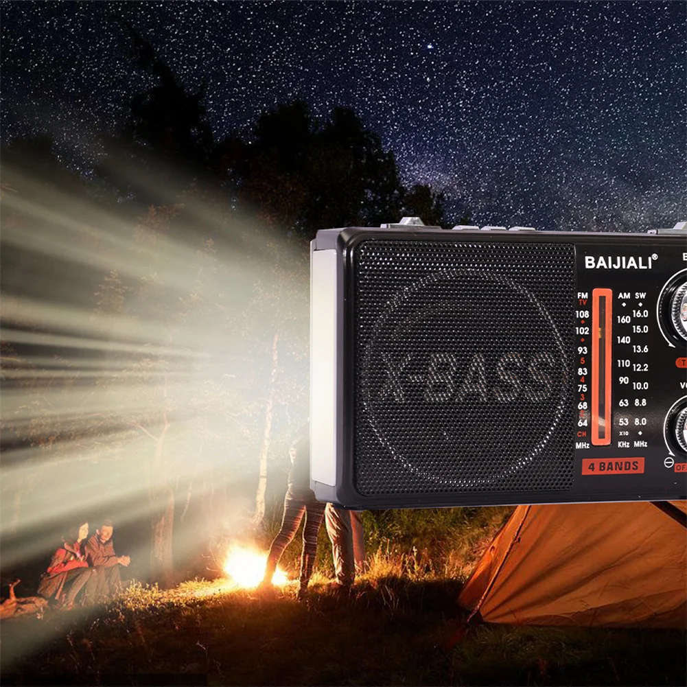 

Shortwave AM FM Radio Portable Radio Pocket Radio With Rechargeable Battery With LED Flashlight For Elder Home and Outdoor