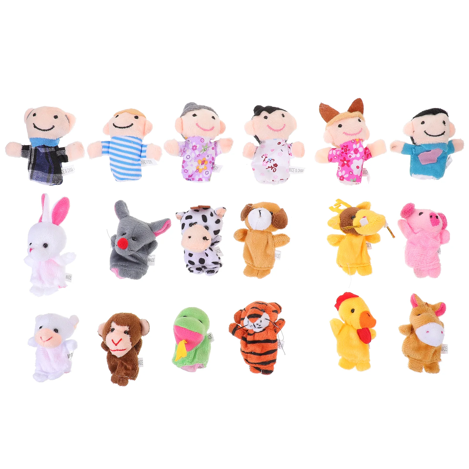 

18 Pcs Educational Toys Story Time Finger Puppets Play House Accessories Adult Chinese Zodiac Toddler Children’s