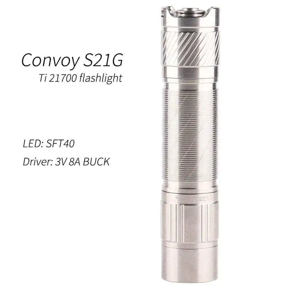 

Цветной титановый фонарик Convoy S21G 21700