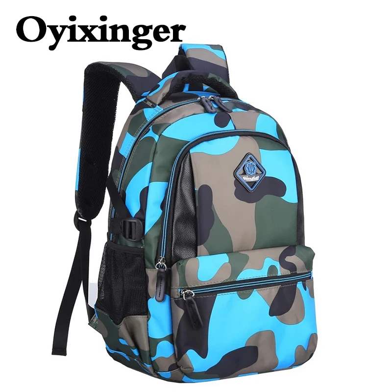 

OYIXINGER 2024 Fashion Children's Schoolbag Men's And Women's Camouflage Leisure Backpack For Primary And Middle School Students